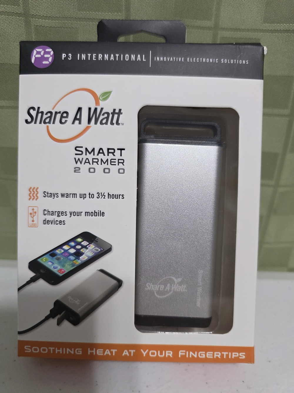 Share A Watt Smart Warmer 2000 Portable Charger - Silver